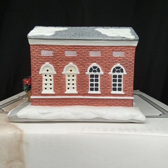 Vintage Christmas Luminary With Box The Library Norman Rockwell Hawthorne 1990s - Picture 8 of 16